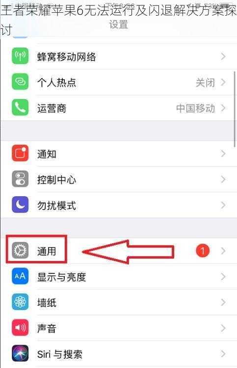 王者荣耀苹果6无法运行及闪退解决方案探讨